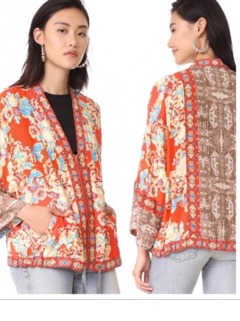 FREE PEOPLE Wildflower Cinched Kimono Size XS/S - Picture 2 of 11